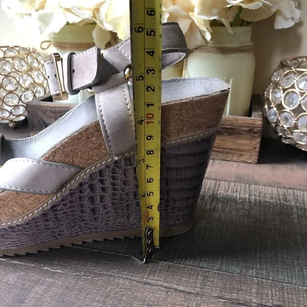 Tory Burch Brenden Crocodile Wedge